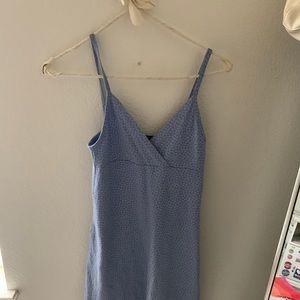 Light blue with white flowers brandy casual dress